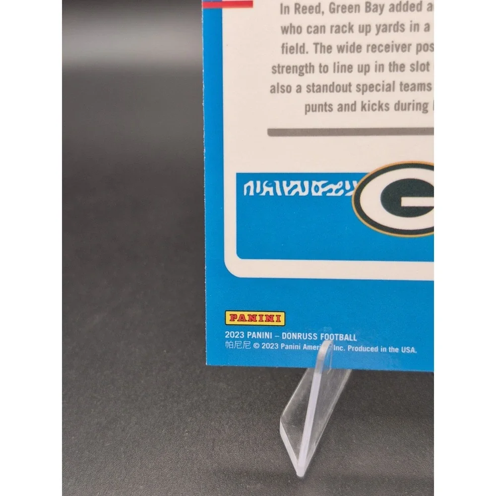 2023 Donruss Optic Jayden Reed #334 Rated Rookie Blue Scope Prizm SP Green Bay